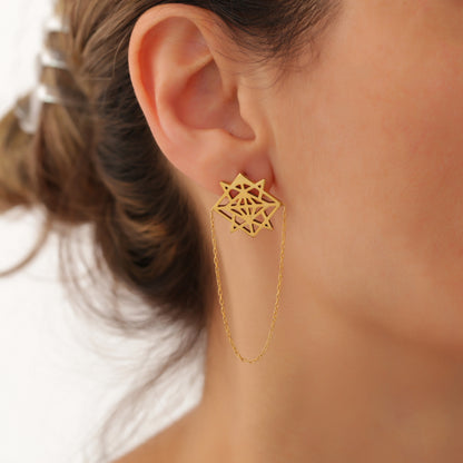 Collide Sphere Chain Earring