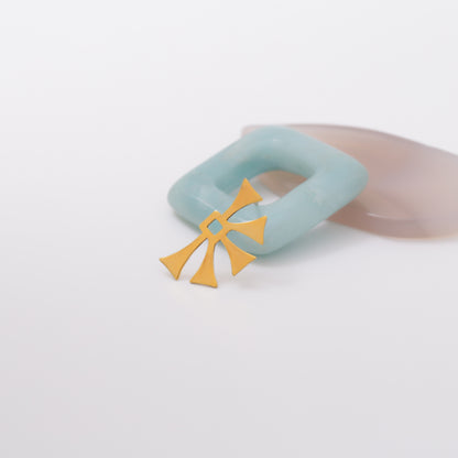 Cuneiform Collection - Cuneiform Sun Earring (As Pair)