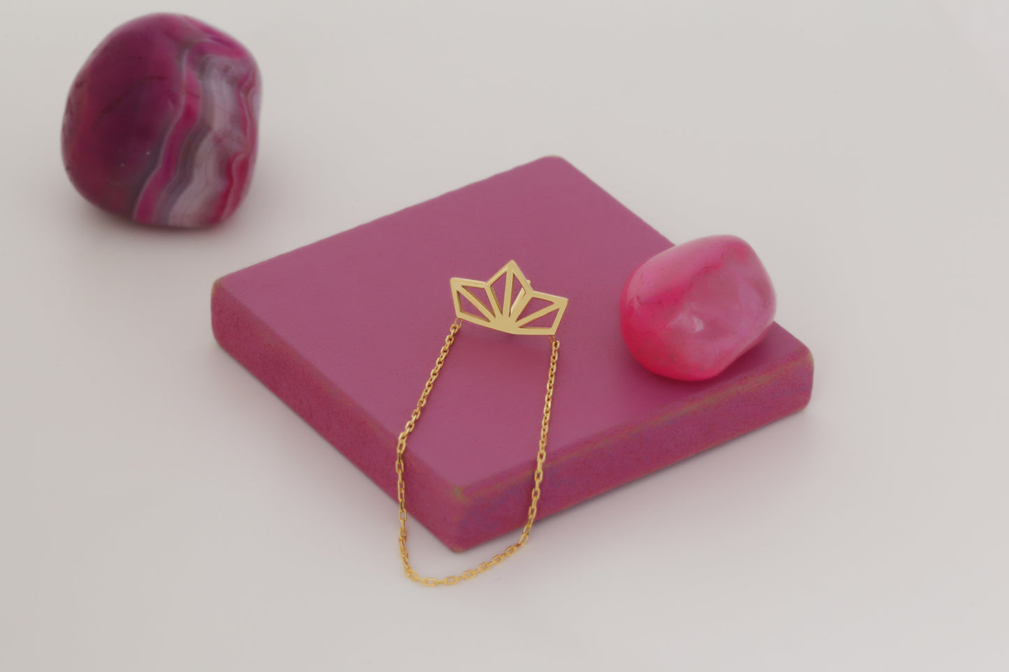 Life of Mathematics Collection - Lotus Chain Earring