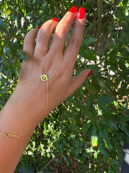 Evil Eye Shahmeran (Hand Chain)