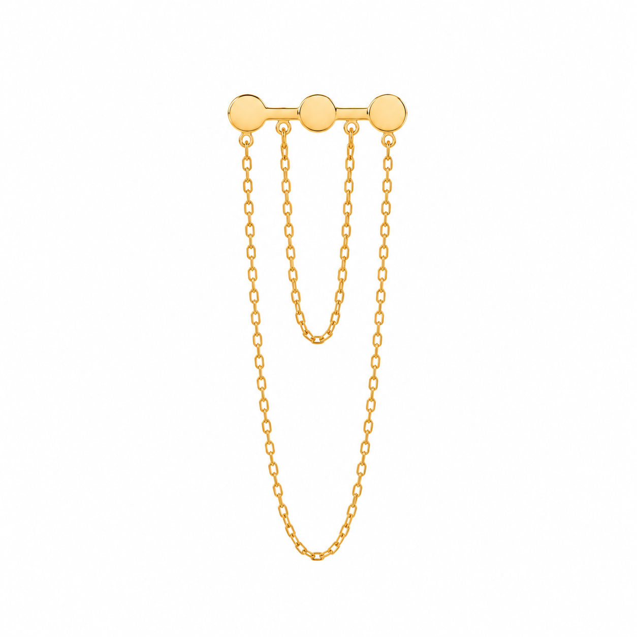 3 Dots Chain Earring