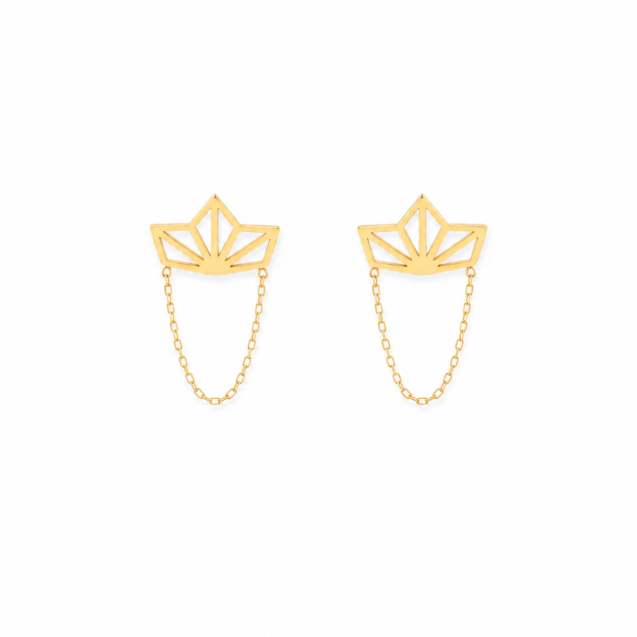 Lotus Chain Earring